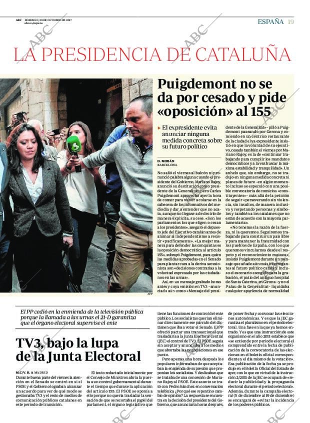 ABC MADRID 29-10-2017 página 19