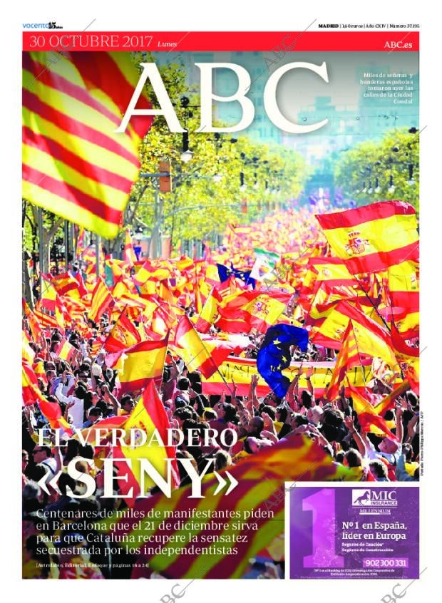 ABC MADRID 30-10-2017 página 1