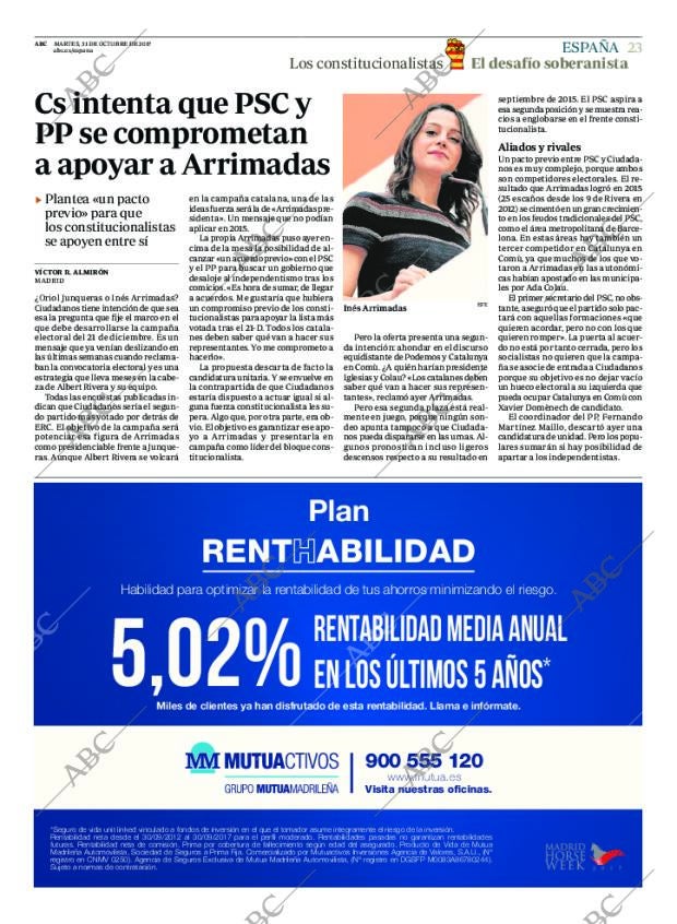 ABC MADRID 31-10-2017 página 23