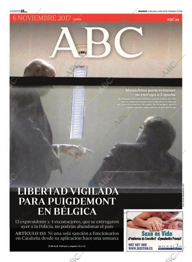 ABC MADRID 06-11-2017 página 1