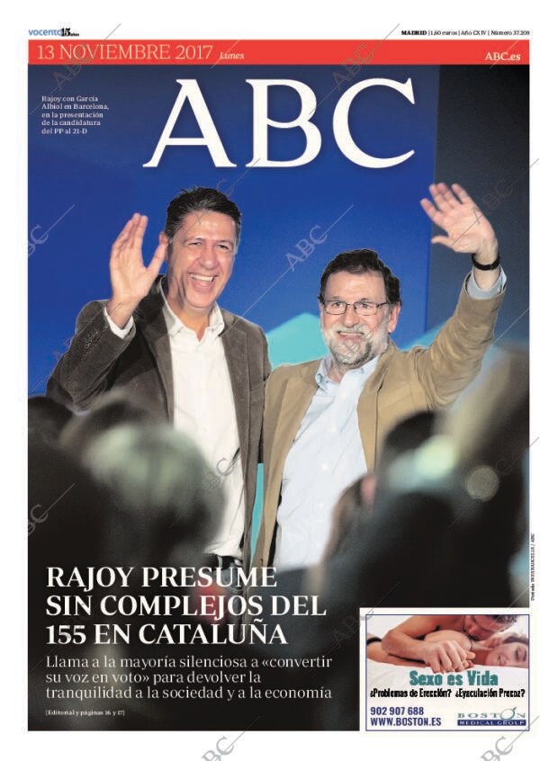 ABC MADRID 13-11-2017 página 1