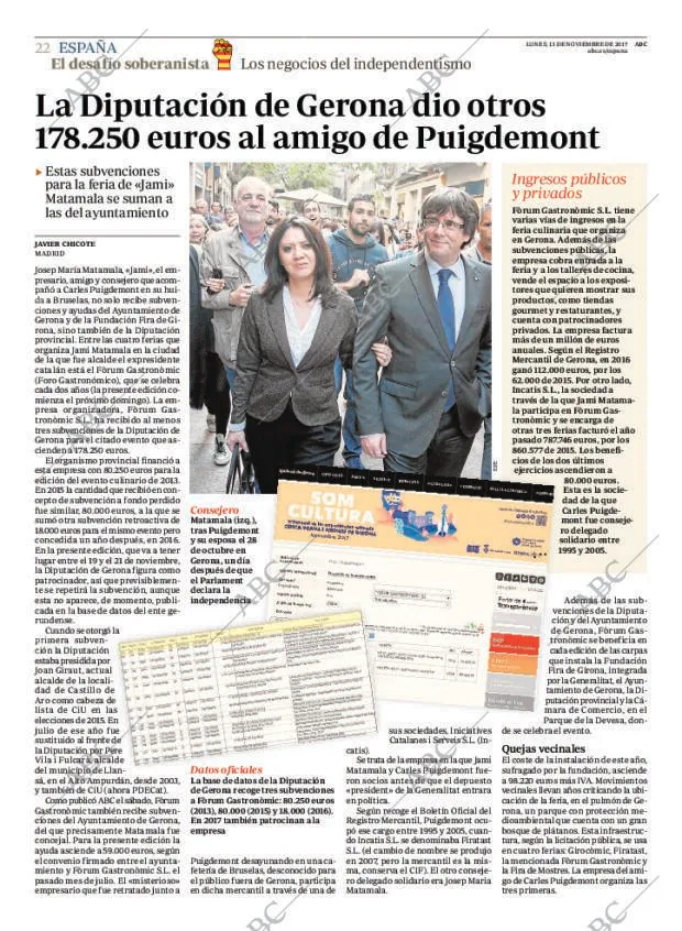 ABC MADRID 13-11-2017 página 22
