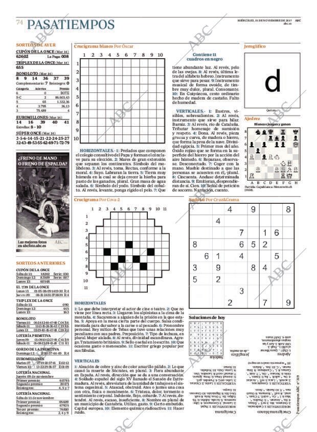 ABC MADRID 15-11-2017 página 74