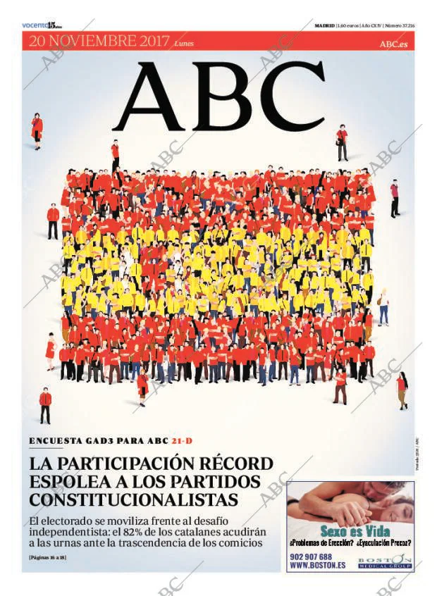 ABC MADRID 20-11-2017 página 1