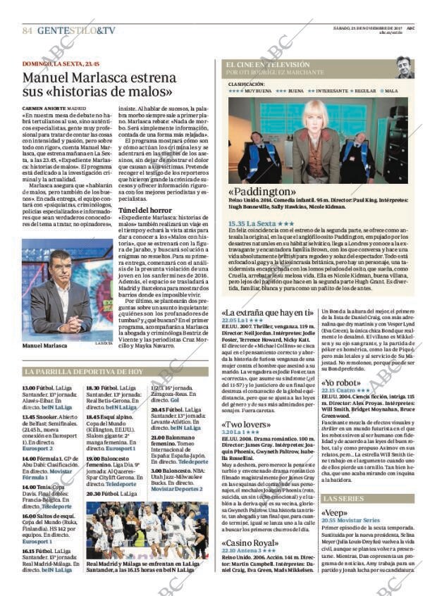 ABC MADRID 25-11-2017 página 84