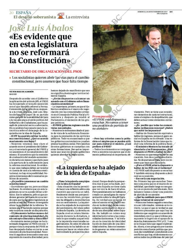 ABC MADRID 26-11-2017 página 20