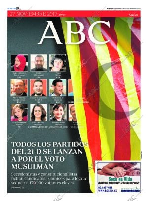 ABC MADRID 27-11-2017 página 1