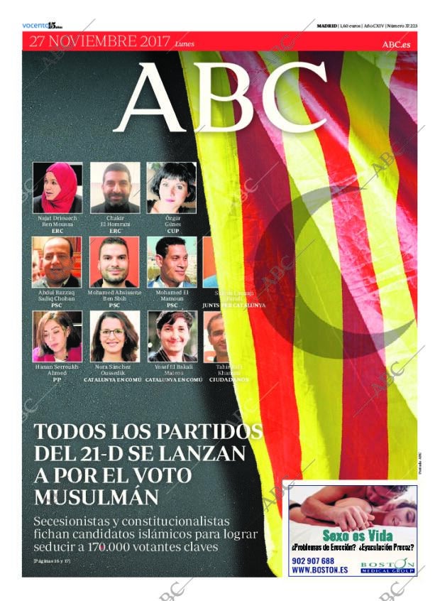 ABC MADRID 27-11-2017 página 1