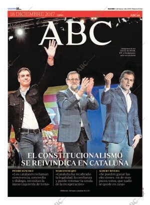 ABC MADRID 18-12-2017 página 1