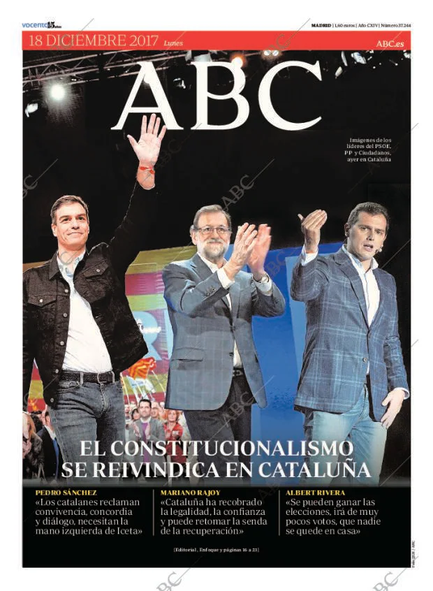 ABC MADRID 18-12-2017 página 1