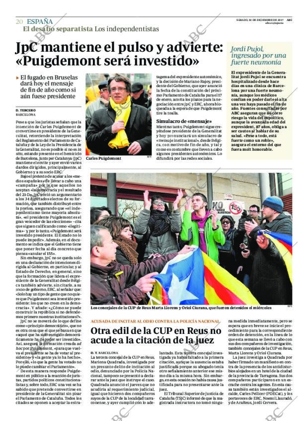 ABC MADRID 30-12-2017 página 20