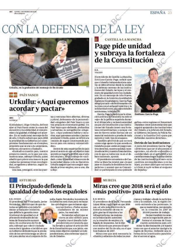 ABC MADRID 01-01-2018 página 23