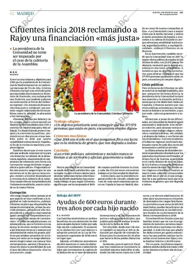ABC MADRID 02-01-2018 página 62