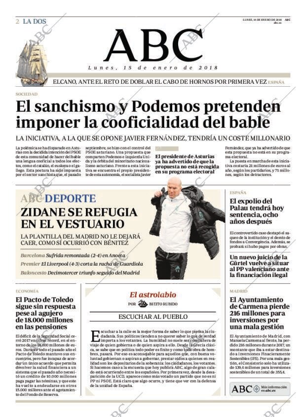 ABC MADRID 15-01-2018 página 2