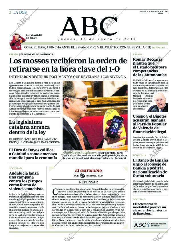 ABC MADRID 18-01-2018 página 2