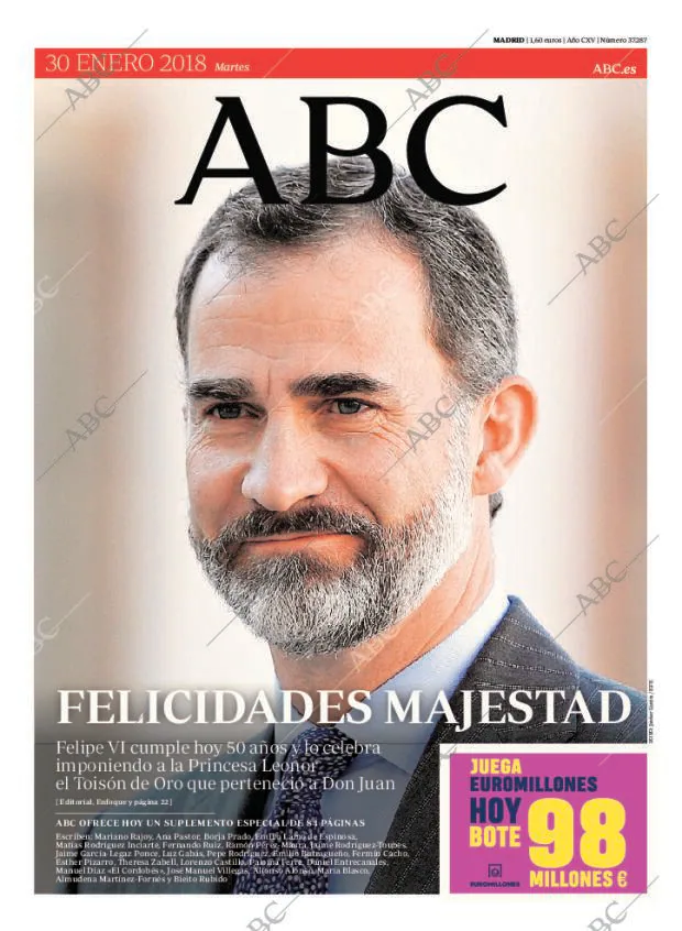 ABC MADRID 30-01-2018 página 1