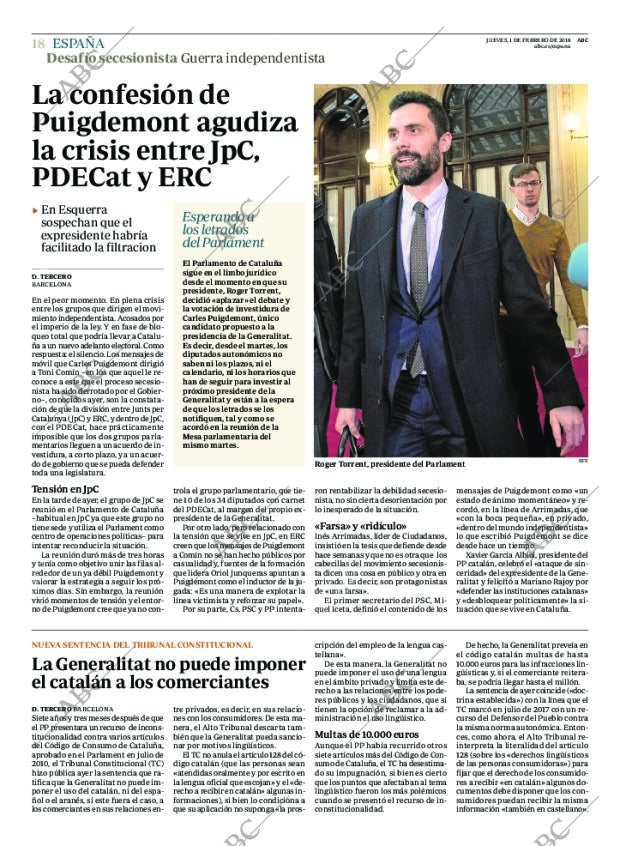 ABC MADRID 01-02-2018 página 18