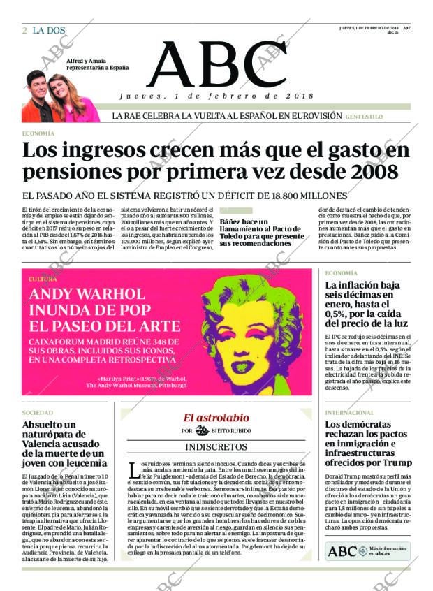 ABC MADRID 01-02-2018 página 2