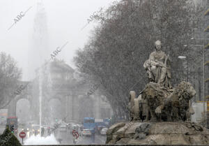 Nieve sobre la capital en la zona centro