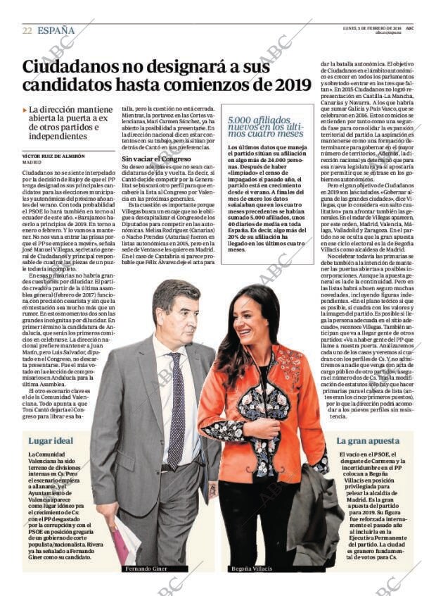 ABC MADRID 05-02-2018 página 22