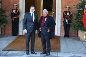 Reunión en el palacio de la Moncloa entre el presidente Mariano Rajoy y el...