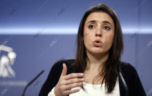 Rueda de prensa de Irene Montero tras la reunión de Ciudadanos en el Congreso