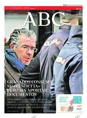 ABC MADRID 13-02-2018 página 1