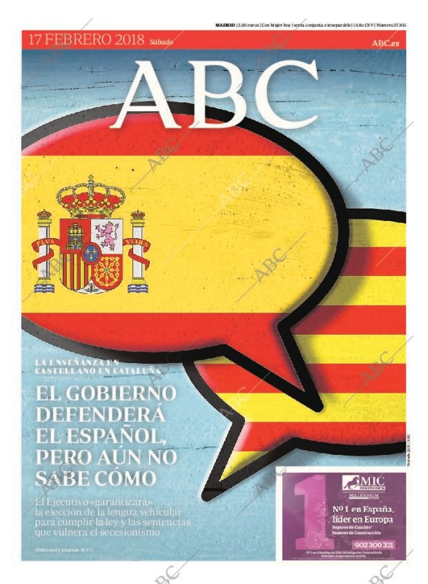 ABC MADRID 17-02-2018 página 1