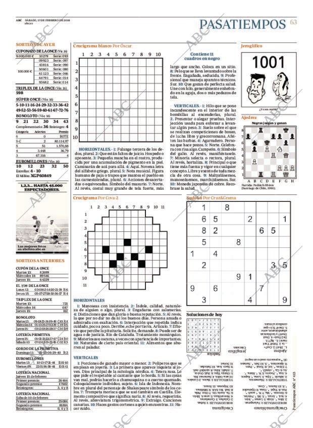 ABC MADRID 17-02-2018 página 63