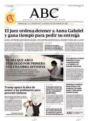 ABC MADRID 22-02-2018 página 2