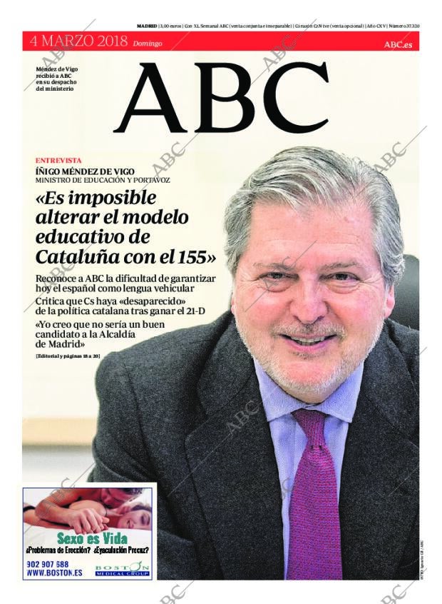 ABC MADRID 04-03-2018 página 1