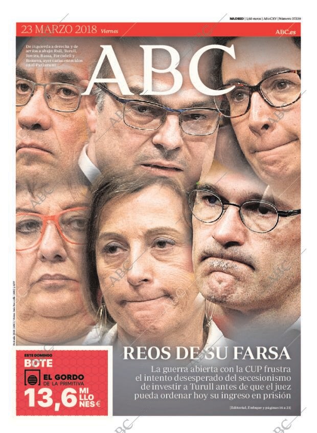 ABC MADRID 23-03-2018 página 1