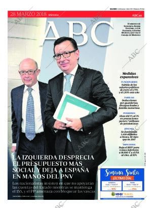 ABC MADRID 28-03-2018 página 1
