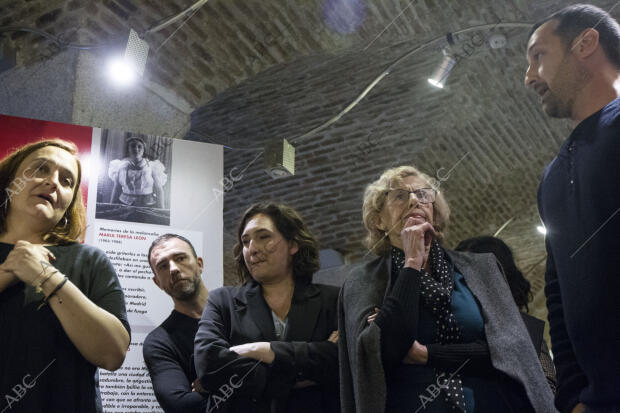 Ada Colau y Manuela Carmena en la Casa de la Panadería de la Plaza Mayor