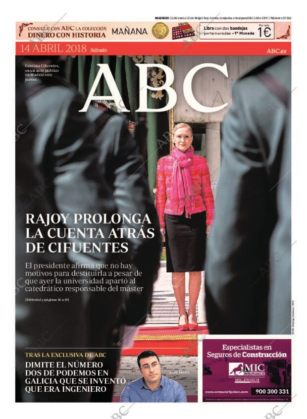 ABC MADRID 14-04-2018 página 1