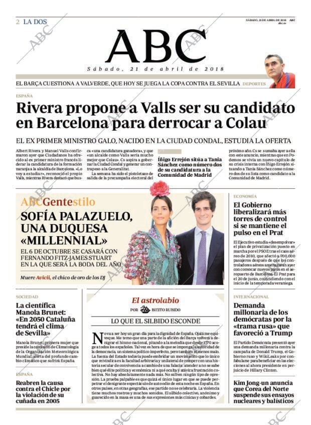 ABC MADRID 21-04-2018 página 2
