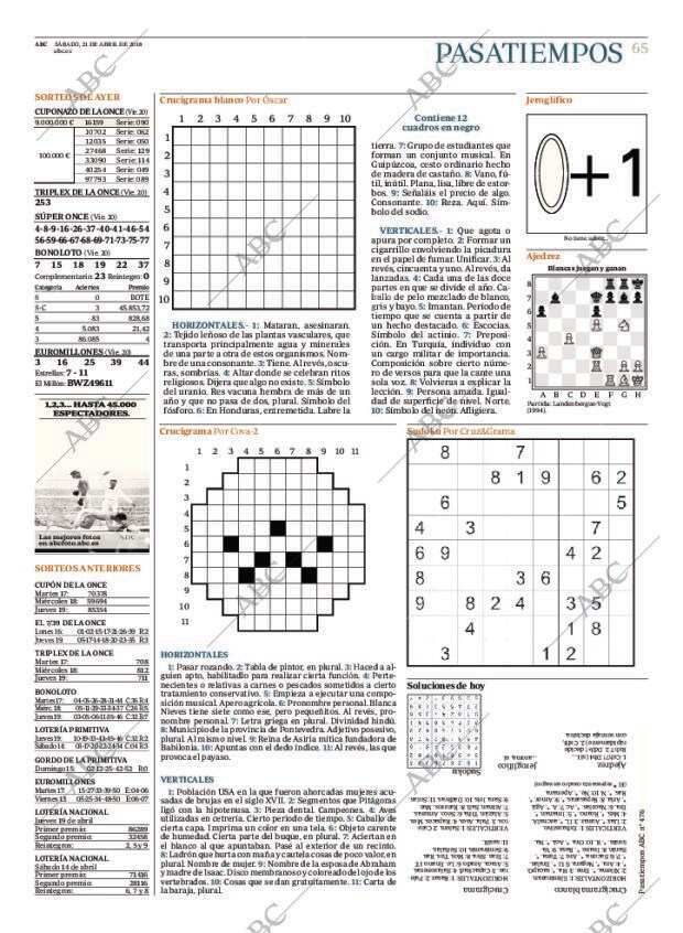 ABC MADRID 21-04-2018 página 65