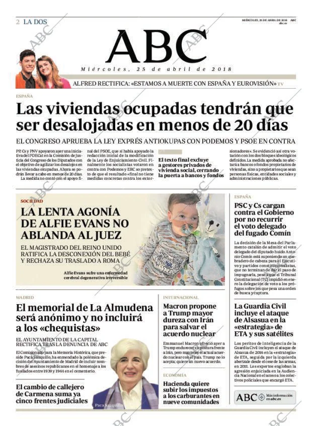 ABC MADRID 25-04-2018 página 2