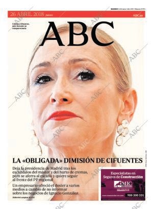 ABC MADRID 26-04-2018 página 1