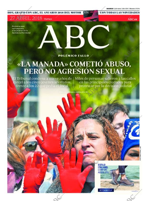 ABC MADRID 27-04-2018 página 1