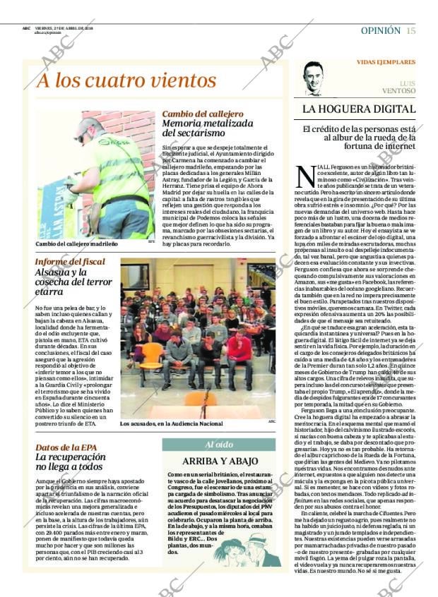 ABC MADRID 27-04-2018 página 15
