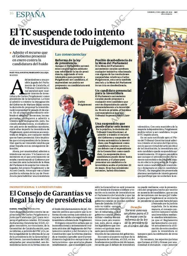 ABC MADRID 27-04-2018 página 16