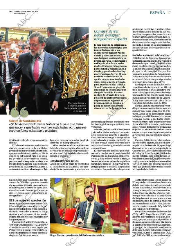 ABC MADRID 27-04-2018 página 17