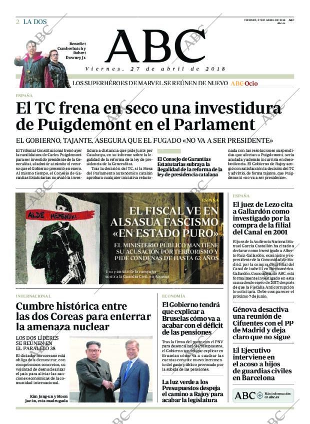 ABC MADRID 27-04-2018 página 2