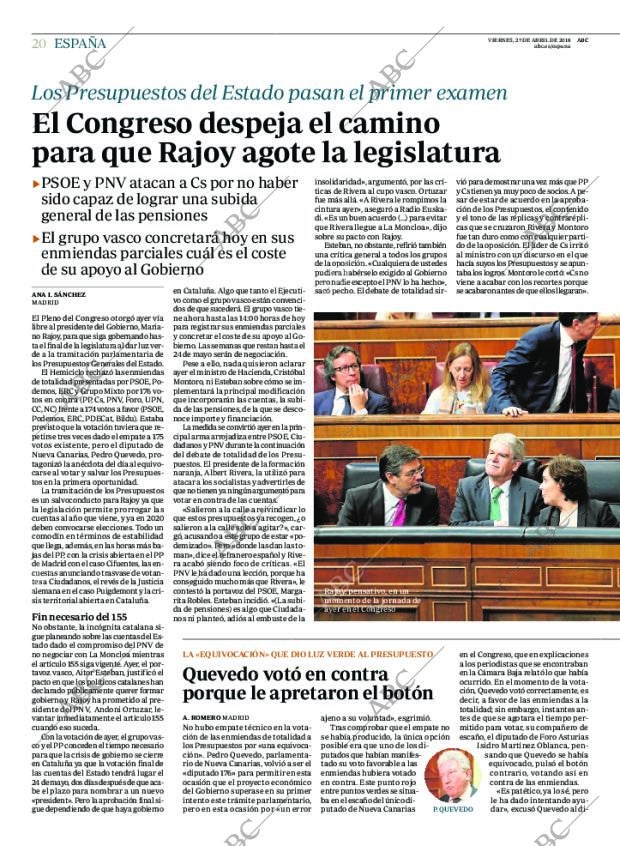 ABC MADRID 27-04-2018 página 20
