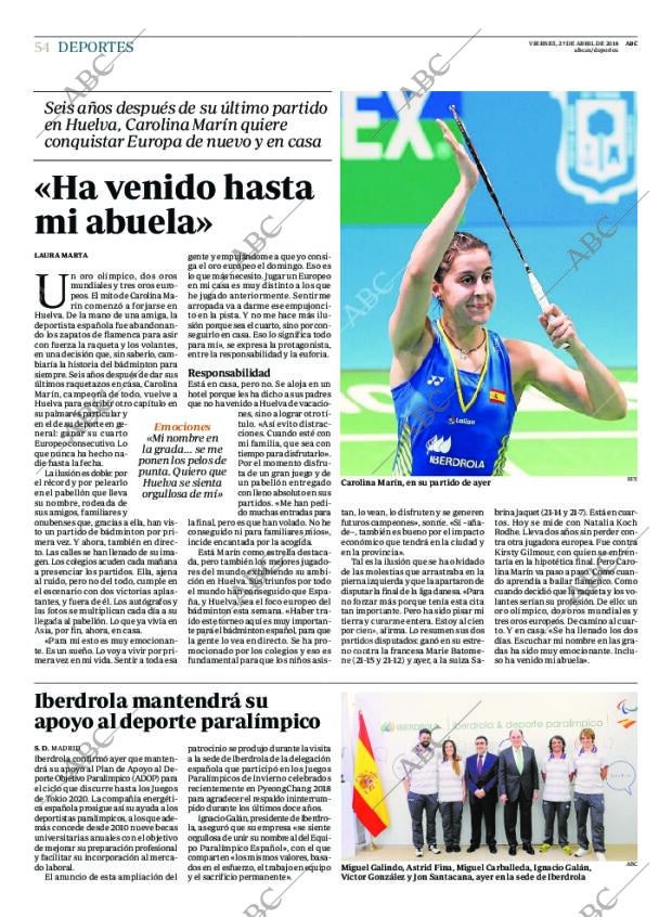 ABC MADRID 27-04-2018 página 54