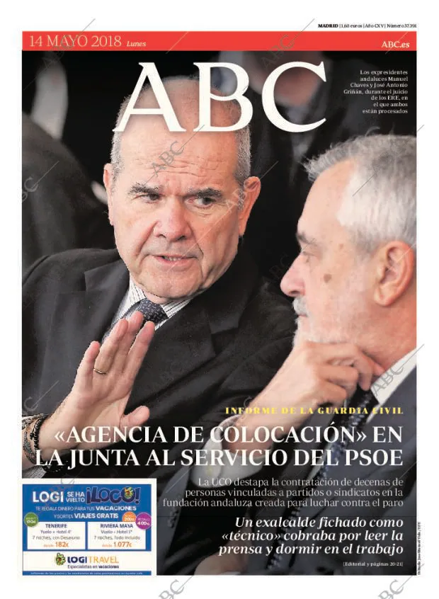 ABC MADRID 14-05-2018 página 1