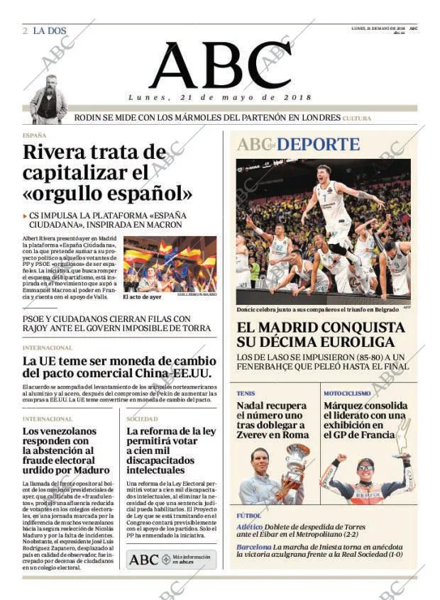 ABC MADRID 21-05-2018 página 2