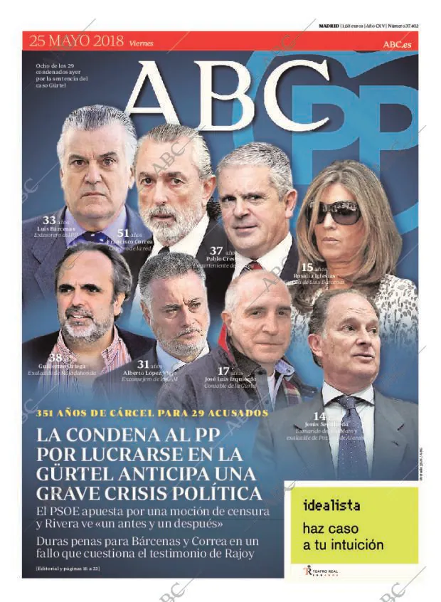 ABC MADRID 25-05-2018 página 1