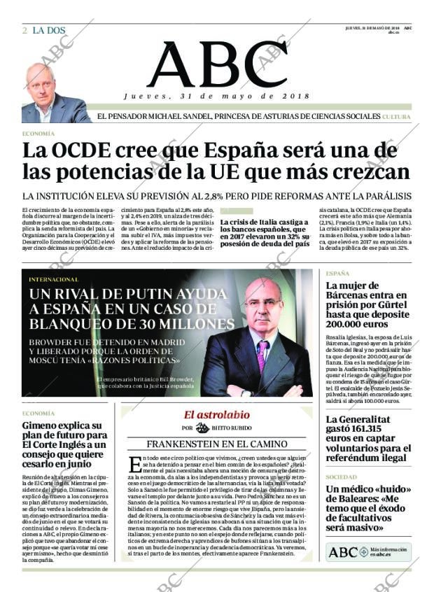 ABC MADRID 31-05-2018 página 2